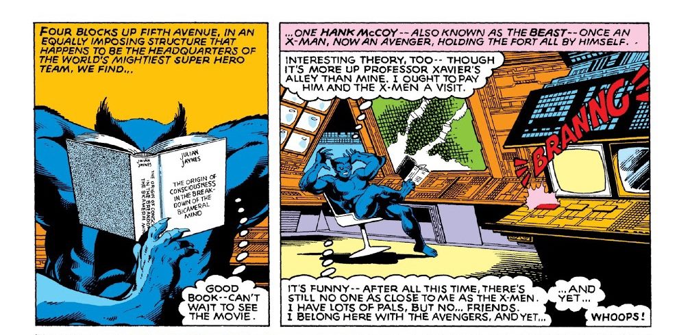 The Uncanny X-Men - Beast reading Julian Jaynes