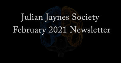 Julian Jaynes Society February 2021 Newsletter