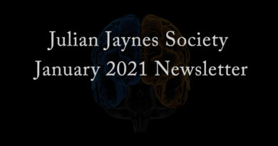 Julian Jaynes Society January 2021 Newsletter