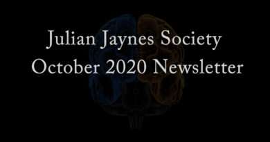Julian Jaynes Society October 2020 Newsletter