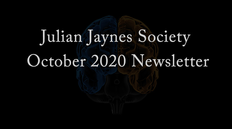 Julian Jaynes Society October 2020 Newsletter