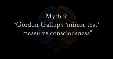 Myth 9: Gordon Gallup's mirror test measures consciousness