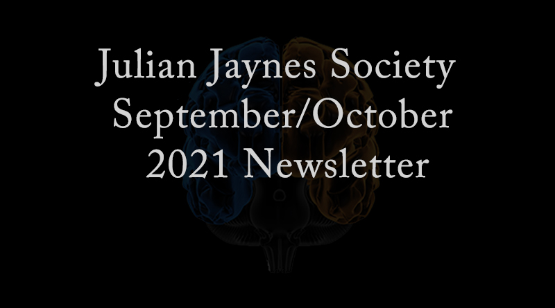 Julian Jaynes Society September/October 2021 Newsletter