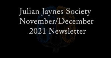 Julian Jaynes Society November/December 2021 Newsletter