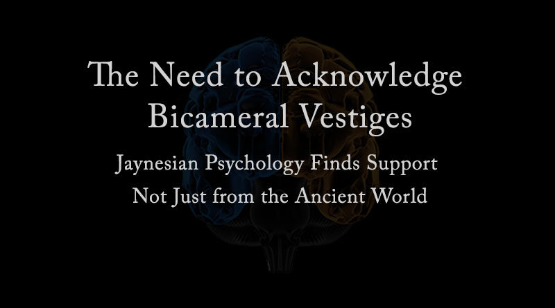 The Need to Acknowledge Bicameral Vestiges