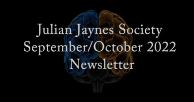 Julian Jaynes Society September/ October 2022 Newsletter