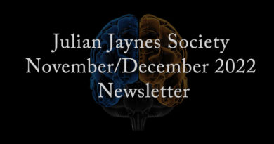 Julian Jaynes Society November/December 2022 Newsletter