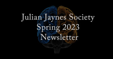 Julian Jaynes Society Spring 2023 Newsletter