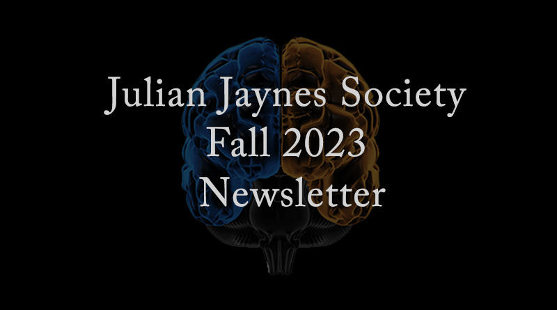 Julian Jaynes Society Fall 2023 Newsletter