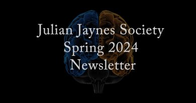 Julian Jaynes Society Spring 2024 Newsletter
